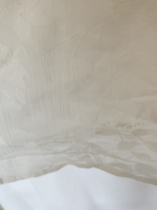 Wild Fable White Embroidered Flowy Milk Maid Top Bishop Sleeved Dress L - Picture 5 of 11